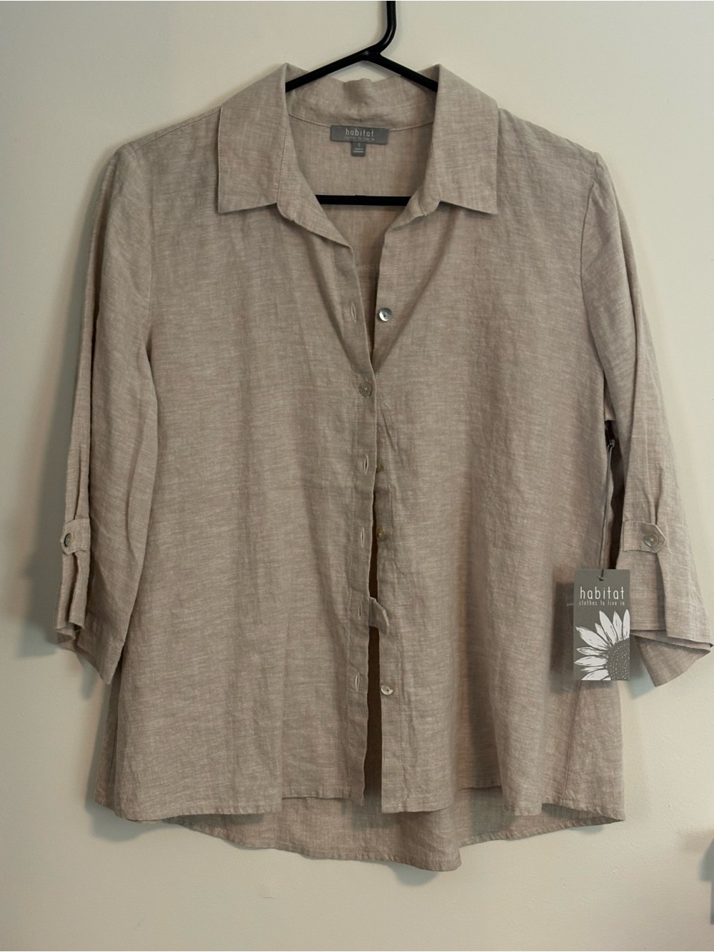 NWT Habitat Button-Front Linen Shirt/Jacket